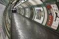 London Underground tunnel connecting different platforms.