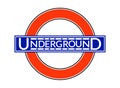 London Underground vintage sign circle logo isolated