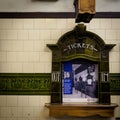 London Underground vintage ticket booth. London, 2017. Royalty Free Stock Photo