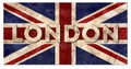 London Union Jack Sign Logo Grunge British UK Flag