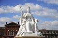 London, United Kingdom - April 2012: Queen Victoria Statue, in the Kensington Palace Gardens. Royalty Free Stock Photo