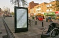 London, United Kingdom - April 04, 2020: Display advertisement poster with thank you note to NHS and essential workers displayed