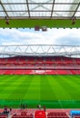 London, United Kingdom - AUG 31,2019: A picture of empty Emirates Stadium during weekend which open for tourist to visit. Its a Royalty Free Stock Photo