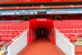 London, United Kingdom - AUG 31,2019: A picture of empty Emirates Stadium during weekend which open for tourist to visit. Its a Royalty Free Stock Photo