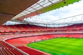 London, United Kingdom - AUG 31,2019: A picture of empty Emirates Stadium during weekend which open for tourist to visit. Its a Royalty Free Stock Photo