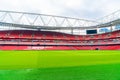 London, United Kingdom - AUG 31,2019: A picture of empty Emirates Stadium during weekend which open for tourist to visit. Its a Royalty Free Stock Photo