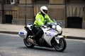 London/United Kingdom - 05/06/2012 - British Metropolitan Police Officer riding Motorbike for Offical Escort of the Royal Family