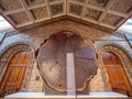 Slice of the giant sequoia tree in the Natural History Museum of London