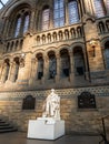 Statue of Charles Darwin, father of the theory of the evolution of species, located