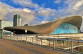 London, United Kingdom - December 20, 2019:  The Aquatics Centre at the new Queen Elizabeth Olympic Park on April 16, 2014, Royalty Free Stock Photo