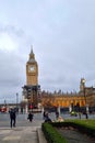 London, United Kingdom, February 6, 2022: Big Ben is the popular tourist name for the clock tower at the Palace of Westminster Royalty Free Stock Photo