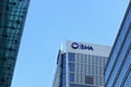 London, United Kingdom - February 03, 2019: Blue European Medicines Agency logo on their HQ in London to be relocated after