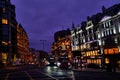 London, United Kingdom, February 6, 2022: bright night London. City traffic on the streets. Royalty Free Stock Photo