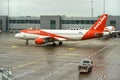 London, United Kingdom - February 05, 2019: Easyjet operated Airbus A320 - 214 waiting at LTN airport. easy Jet, is a British low-