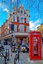 London, United Kingdom, February 7, 2022: The famous red telephone booth in London.