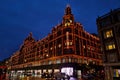 London, United Kingdom, February 8, 2022: Harrods is London's most famous department store. It is considered one of Royalty Free Stock Photo