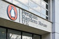 London, United Kingdom - February 02, 2019: Orange Penguin Random House sign on their UK branch at 20 Vauxhall Bridge. PRH is a