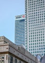 London, United Kingdom - February 03, 2019: World Headquarters of HSBC Holdings plc at 8 Canada Square, Canary Wharf. It`s 7th Royalty Free Stock Photo