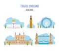 London, United Kingdom flat icons design travel