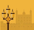 London, United Kingdom flat icons design travel Royalty Free Stock Photo