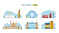 London, United Kingdom flat icons design travel Royalty Free Stock Photo