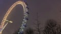 London Eye with a striking dynamic display,custom-designed for Lumiere London 2018,called Eye Love London.Time lapse video,4k,3840