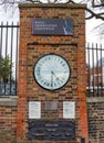 The Shepherd Gate Clock at Royal Greenwich Observatory, London, UK. Royalty Free Stock Photo