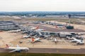 London Heathrow Airport LHR Terminal 3 aerial photo