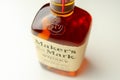 LONDON, UNITED KINGDOM - JULY 24, 2022 Bottle of the Maker`s Mark small batch bourbon whiskey produced in Loretto, Kentucky, by