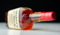 LONDON, UNITED KINGDOM - JULY 24, 2022 Bottle of the Maker`s Mark small batch bourbon whiskey produced in Loretto, Kentucky, by