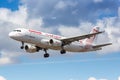 Tunisair Airbus A320 airplane London Heathrow Airport in the United Kingdom