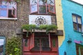 Colorful houses on Neals Yard, small alley in Covent Garden, London, United Kingdom Royalty Free Stock Photo