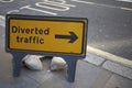 Diverted traffic sign