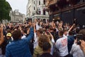 England football fans celebrate win over Germany at Euro 2020