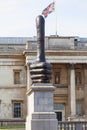 Giant bronze sculpture of the elongated thumb `Really good`, London, United Kingdom