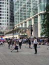 London, United Kingdom - June 29, 2019: Live performers in Canada Square in Canary Wharf Royalty Free Stock Photo