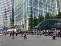 London, United Kingdom - June 29, 2019: Live performers in Canada Square in Canary Wharf Royalty Free Stock Photo