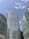 London, United Kingdom - June 29, 2019: One Canada Square skyscraper in Canary Wharf Royalty Free Stock Photo