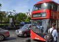 One of London`s typical double-decker buses