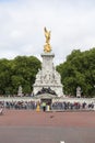 Queen Victoria Memorial, tourists waiting for ceremonial changing of the London guards, London, United Kingdom