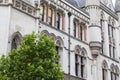 Royal Courts of Justice, gothic style building, facade, London, United Kingdom Royalty Free Stock Photo