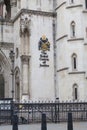 Royal Courts of Justice, gothic style building, facade, London, United Kingdom Royalty Free Stock Photo