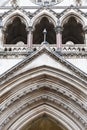 Royal Courts of Justice, gothic style building, facade, London, United Kingdom Royalty Free Stock Photo