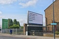 London, United Kingdom - May 04, 2020: Display advertisement with thank you note to essential workers displayed at Lewisham high