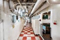 London, United Kingdom - May 13, 2019: HMS Belfast warship museum interior, saw action during the second world war, is Royalty Free Stock Photo