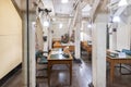 London, United Kingdom - May 13, 2019: Interior view of the shelter which housed the Cabinet War Rooms during WW II