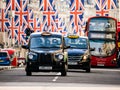 Union Jack Flags on Regent Street a day before Royal Wedding Royalty Free Stock Photo