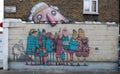 LONDON, UNITED KINGDOM - Nov 05, 2015: A wonderful piece of street art by Ador & Semor Royalty Free Stock Photo