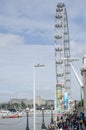 London United Kingdom - 2 October 2017: Crowd of Tourists at Londons South Bank Royalty Free Stock Photo