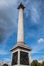 Nelson`s column, built in 1843 in Trafalgar Square to commemorate Admiral Horatio Royalty Free Stock Photo